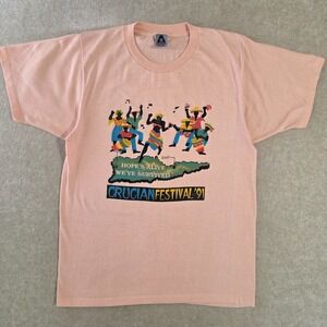 Vintage Crucian Festival T-Shirt 1991 St Croix US Virgin Islands Graphic Tee 90s